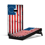 Colonial Flag Cornhole board