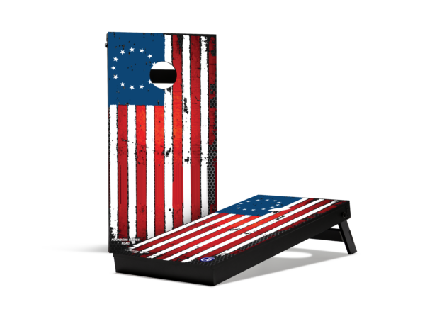 Colonial Flag Cornhole board