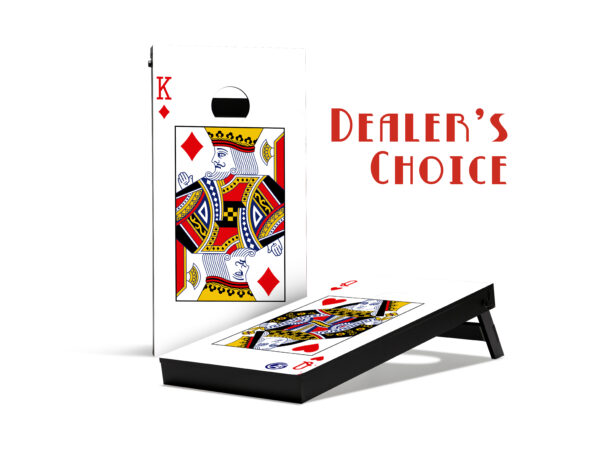 Dealers choice cornhole set